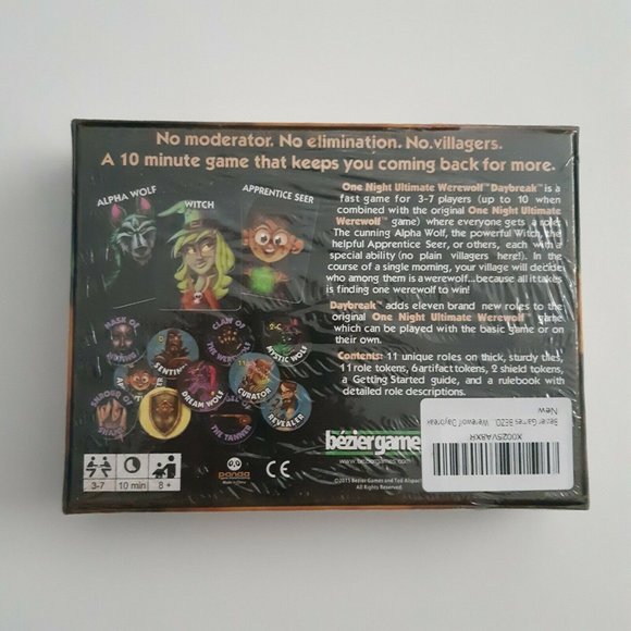 Brand New One Night Ultimate Werewolf Daybreak Party Game Bezier Games - Picture 4 of 4